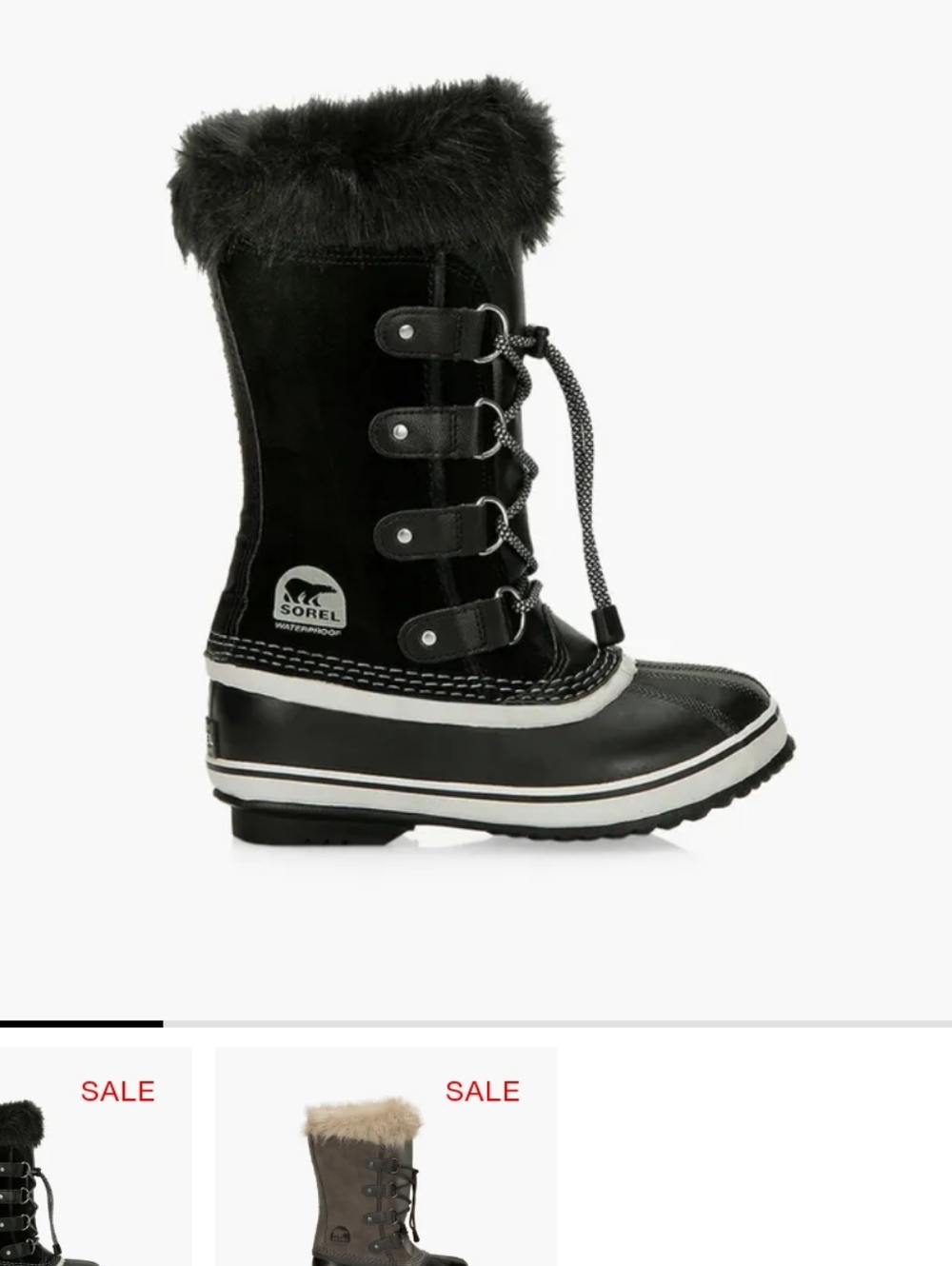 Sorel Kids Joan Of Arctic Winter Boot (Youth Size 4)
